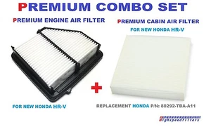 PREMIUM COMBO SET AIR FILTER + CABIN AIR FILTER For 2016 - 2022 HONDA HRV HR-V - Picture 1 of 1