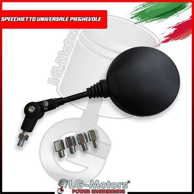 SPECCHIETTO PIEGHEVOLE BCR CON ADATTATORI PER MOTO MOTO CROSS SCOOTER