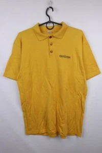Ortovox Yellow Cotton Collared Short Sleeves Medium Wash Polo Shirt XL - Picture 1 of 15
