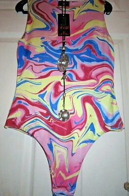 MISS BLUSH ~ SWIRLY BODY SUIT ~ SIZE 12 ~ BNWT ~ FREE P/P UK - Image 1 of 4