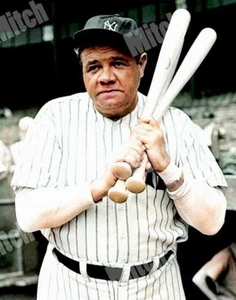 BABE RUTH KLASSISCHE POSE in BATTER UP BOX 11 X 14 POSTER BILDKARTE - Bild 1 von 1