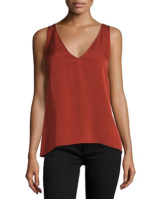 NWT $215 Theory Narcyz Modern Georgette Pleat-Back Silk Top - Imagem 1 de 4