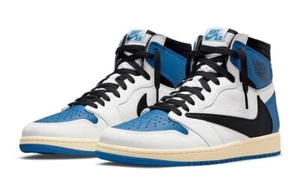 Nike Jordan 1 High x Fragment x Travis Scott Sail/Blue DH3227-105 Gr. 7 NEU - Bild 1 von 4