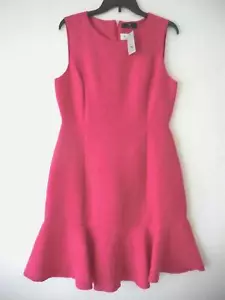N Natori Azalea Pink Jacquard Plisse Sleeveless Sheath Dress Sz 10 NWT $169 - Picture 1 of 6