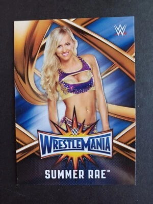 2017 TOPPS WWE SUMMER RAE #WMR-50 WRESTLEMANIA SUPERSTAR INSERT - Image 1 of 2