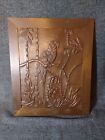 VINTAGE COPPER STAMPED RELIEF ART WORK OF A PARROT 1956