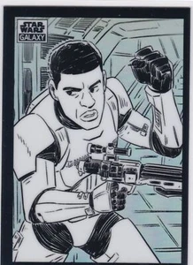 2022 Star Wars Chrome Galaxy Base Sketch Variation #87 Finn - Picture 1 of 1