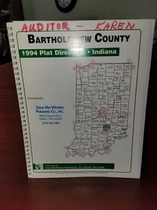 Bartholomew County, Indiana 1994 PLAT BOOK - Picture 1 of 1