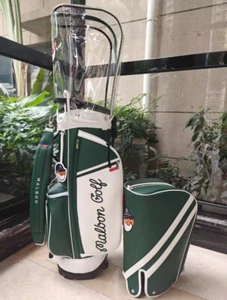 NEW MALBON GOLF Caddy Bag Green artificial leather 3.9kg With 2 hood covers - Picture 1 of 17