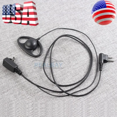 5/16"MIC Headset EarPiece for Motorola 2 prong 2-Pin CLS1110 CP100 CLS1410 Radio - Image 1 of 4