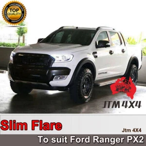 Slim Fender Flares Matte Black Guard Trim Fits To Ford Ranger PX1 PX2 2012-2018 - Picture 1 of 7