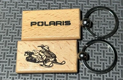 Polaris Snowmobile Wooden Key Chain - Image 1 of 3