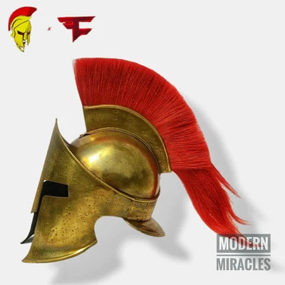 Casco Nickmercs Golden Spartan con Red Plume Faze MFAM Twitch Ninja Warzone Foto 1 de 3