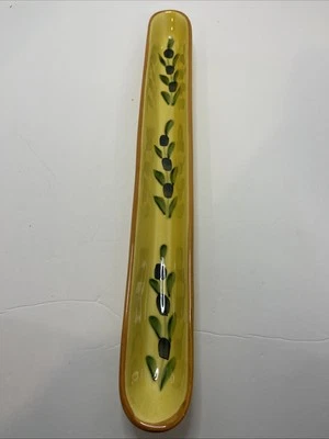 Vintage Porcelain Olive Tray Revol YELLOW Made in Italy 16.5”Long Ceramic EUC - Image 1 of 4