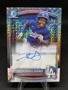 Kendall George 2025 Bowman Chrome Mojo AUTO Prospect #BMA-KG Los Angeles Dodgers - Picture 1 of 2