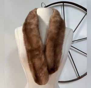 Vintage 50er Jahre Nerz Kragenaufsatz / Stola in braun/hellbraun - Bild 1 von 6