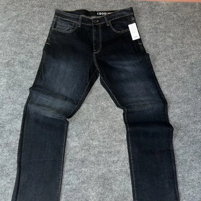 NWT - IZOD Men's Straight Fit, Comfort Stretch Denim Jeans - Size 36x38 - Image 1 of 4