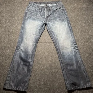 Express Jeans Herren Gr. 33x30 Blau Rocco Slim Fit Low Rise Boot Cut Denim Y2K Vintage - Bild 1 von 19