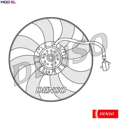 FAN ENGINE COOLING DER32007 FOR SKODA FABIA/Praktik/Combi VW SEAT BNV/AMF 1.4L - Image 1 of 4