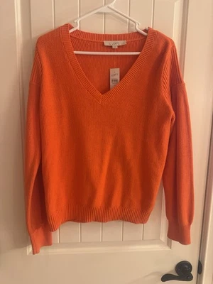 Suéter naranja manga larga Loft para mujer talla M nuevo con etiquetas Foto 1 de 4