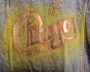 Chaqueta vaquera azul BBI logotipo "Chicago" talla 2x - Imagen 1 de 5