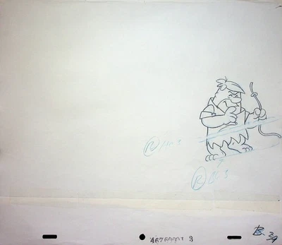 The Flintstones Fruity Pebbles 1971 Production Animation Commercial Pencil  Cel - Image 1 of 2