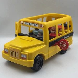Fisher Price-Little People-Schoolbus-#72372-7 figurine grosse-1995-vintage-mostrate - Foto 1 di 10