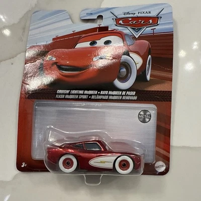 Disney Pixar Cars Cruisin Lightning McQueen Red Chrome Metal Spelling Error Rare - Image 1 of 4