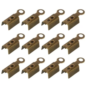 400 Pezzi Estremità per Cavo Pieghevole, 10,2x2,5mm Nastro Crimpatura Terminali Tappo (Bronzo) - Foto 1 di 6