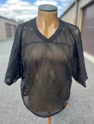 Camiseta de Práctica de Fútbol de Malla BIKE De Colección Negra L/XL Hecha en Lesotho Raver Techno Foto 1 de 4