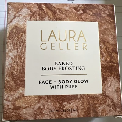 LAURA GELLER BAKED BODY FROSTING FACE & BODY GLOW WITH PUFF TAHITIAN GINGER - Image 1 of 4