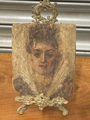 Exquisite 19thC Miniature Female Portrait, Victorian Oil Painting on Board - Image 1 of 4