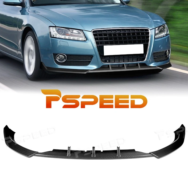 Labio de alerón de parachoques delantero con aspecto de carbono PP para Audi A5/Quattro 2008-2012 estilo STP Foto 1 de 4