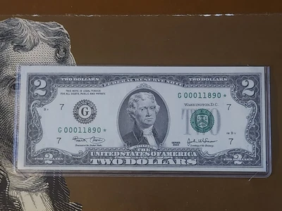 2003 $2 BEP STAR NOTE CHICAGO DISTRICT "ONLY" 16k PRINTED G00011890* - Image 1 of 4