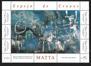 191/25 - CHILE, MINISHEET SC 1504 # A-I "ROBERTO MATTA'S ESPEJO DE CRONOS" MNH - Picture 1 of 1