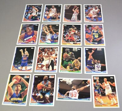 1993-94 Topps NBA Basketball Sports Trading Cards #283 - #347 - Your Choice - Image 1 of 4