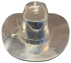 Wilton Armetale Cowboy Hat Chip & Dip Server 15” X 13” Silver Polished Aluminum - Picture 1 of 8