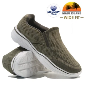 HERREN SLIPPER BREITE PASSFORM MEMORY FOAM FREIZEIT WALKING FITNESS SPORT TINER SCHUHE GRÖSSE - Bild 1 von 25