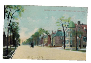 PC-2023*Vintage Postkarte **Winterszene**Chicago, Illinois - Bild 1 von 2