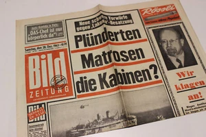 BILDzeitung 28.12.1963 Dezember 28.12.1963 Geschenk Geburtstag 60. 61. 62. 63. - Bild 1 von 2