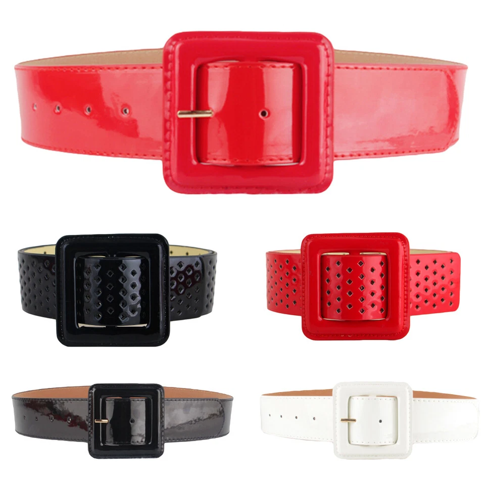 Женщин леди лакированная кожа пояс один размер платье регулируемый корсет пояс - Изображение 1 из 1