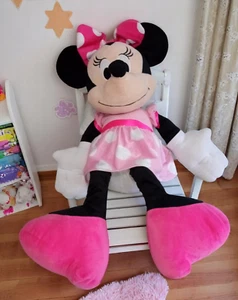 Disney Minnie Mouse Pink Plush Stuffed Animal - Just Play 24" Large Disney Plush - Picture 1 of 4