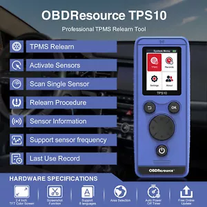 TPMS Relearn Reset Tool Auto Tire Pressure Sensor Activate Tool TPS10 for Ford - Picture 1 of 9