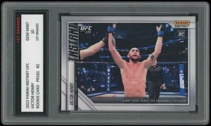 VICTOR HENRY 2022 PANINI INSTANT UFC 1ST GRADED 10 MMA DEBUT ROOKIE CARD RC #2 - Picture 1 of 2