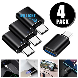 Paquete de 4 convertidores adaptadores USB-C 3.1 macho a USB A hembra OTG tipo C teléfono Android - Imagen 1 de 9