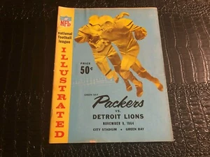 8 de noviembre 1964 Programa de la NFL - Green Bay PACKERS vs Detroit LEONS - Imagen 1 de 1