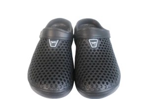 Damen Männer Teenager schwarz Clogs Patch Verzierung Größe 5 11 - Bild 1 von 14