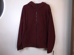 Reebok Men' Comfy Polar Fleece Zip Up Hoodie, Color Red, Size Large NWT - Picture 1 of 7