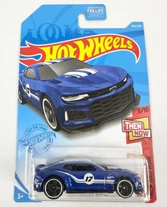 2021 Hot Wheels #154 Then and Now 2017 Camaro ZL1 Blue - Picture 1 of 6