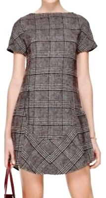 Carven Paris Designer Plaid  Wool Mini Dress  36 XS   Prince of Wales Check  - Image 1 of 4